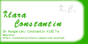 klara constantin business card